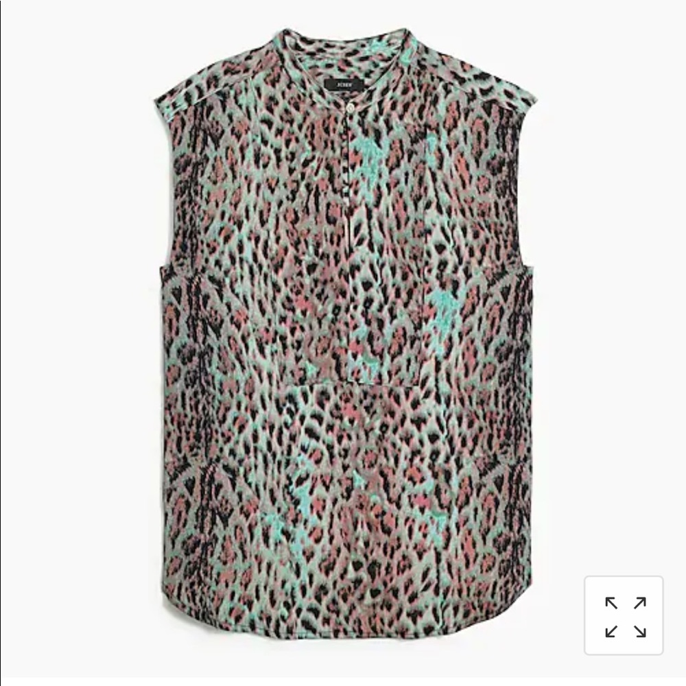 J.Crew NWOT Amymultileopard Leopard Blouse